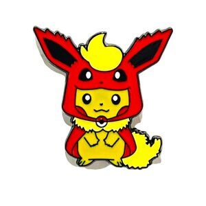 Pokemon Inspired Pikachu Flareon Fan Made Enamel Pin Lapel Pin
